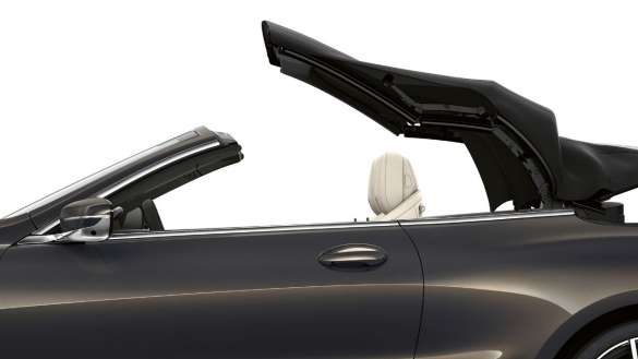 BMW 8er Cabrio innovatives Stoffverdeck in Anthrazit mit Silbereffekt