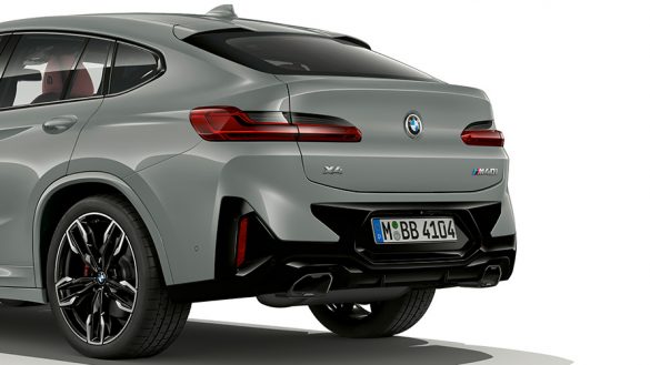 BMW X4 G02 Brooklyn Grau Nahaufnahme Heckdesign 2021