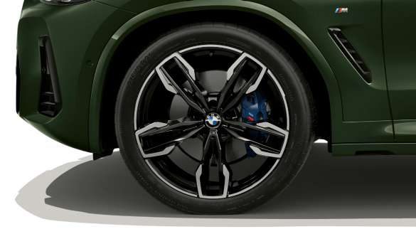 BMW X3 M40i M40d G01 LCI Facelift 2021 Malachitgrün metallic 21'' M Leichtmetallräder Doppelspeiche 718 M